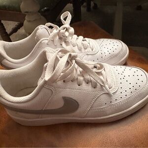 White and Gray Nike Sneakers